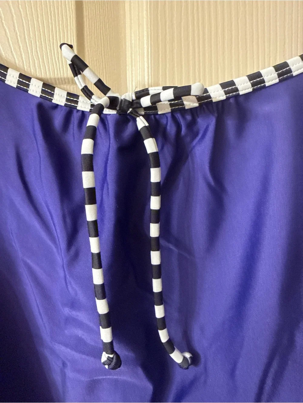 NWOT Purple Tankini Top with Black & White Striped Shorts 2PC 5X